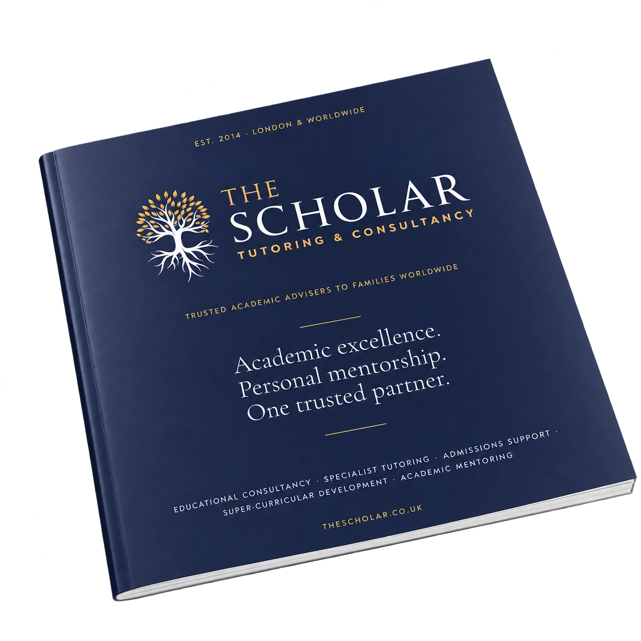 The Scholar Prospectus - Complete Cover The Scholar Tutoring and Consultancy prospectus cover